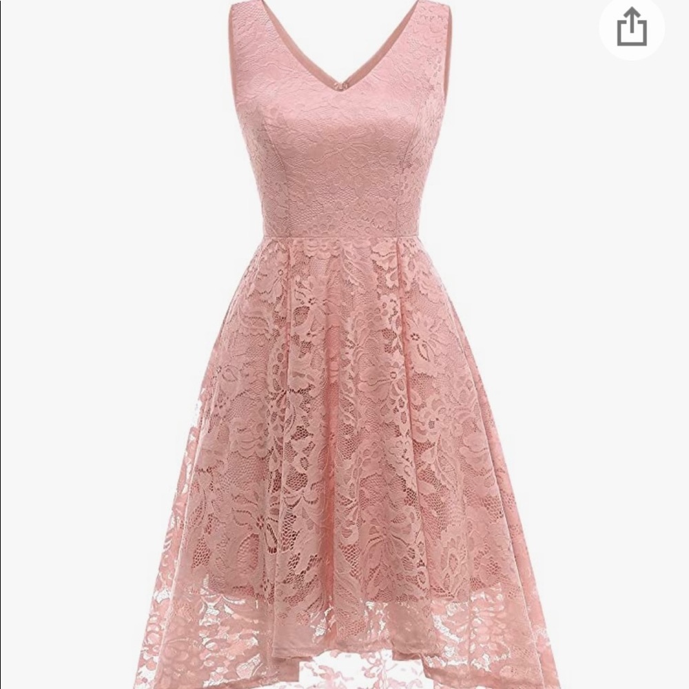 NWOT Women's Vintage Floral Lace Sleeveless Hi-Lo Cocktail Formal Swing Dress